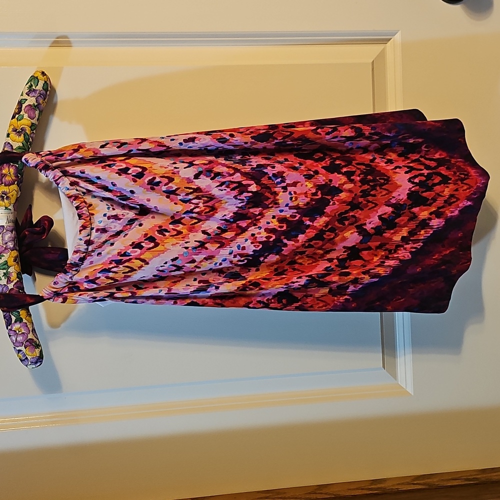 Vibrant Multicolor Patterned Bathing Suit Top And… - image 4